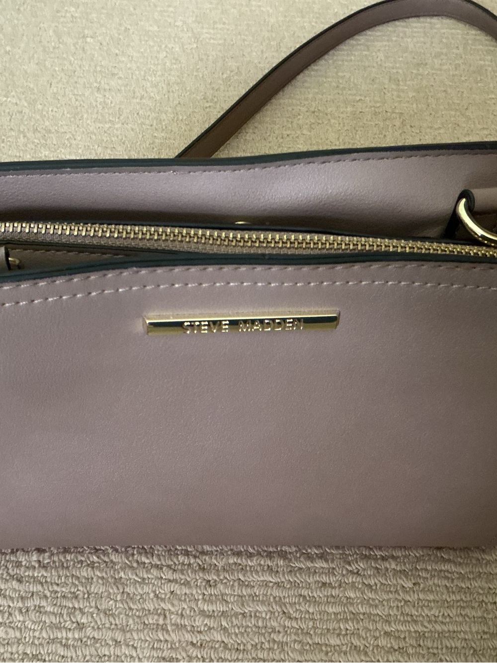 Tan Crossbody Bag with Gold Hardware - Picture 3 of 8